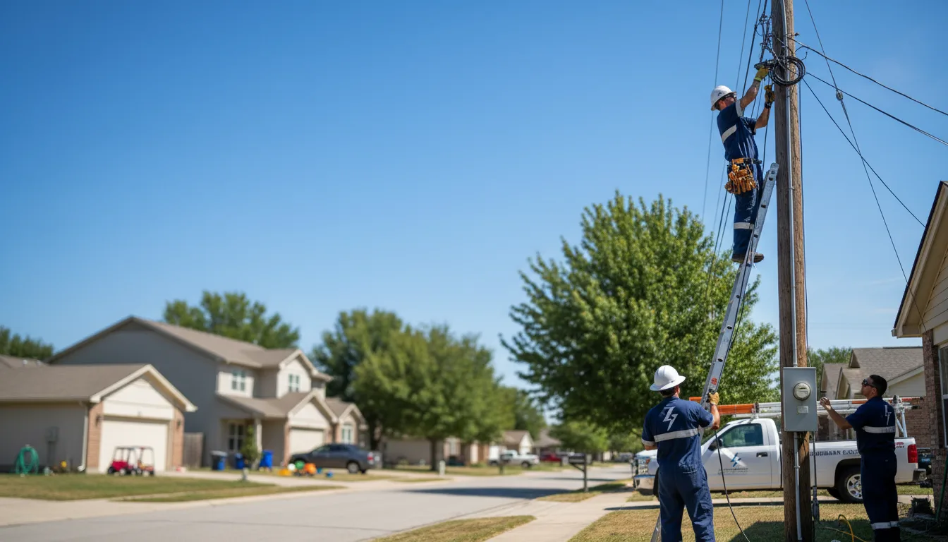 Residential electrician providing installation services in Nash, TX